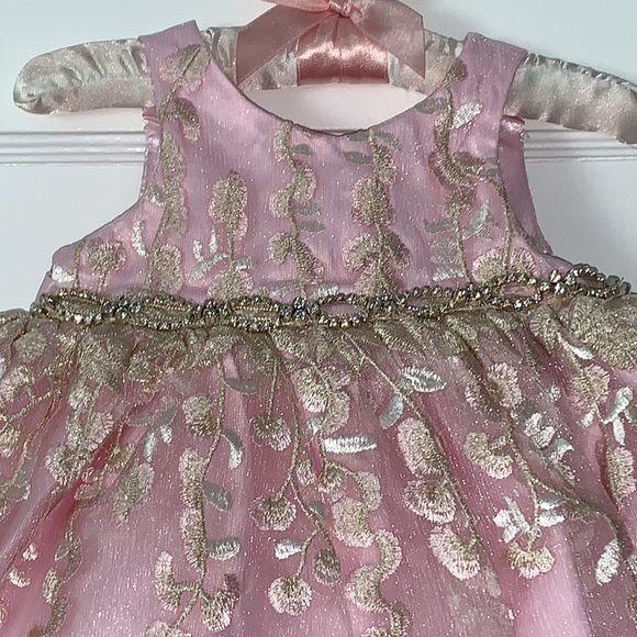 NWOT American Princess 6M Pink/Gold Rhinestone Dress Gorgeous💖Matching Bloomers - Picture 14 of 14
